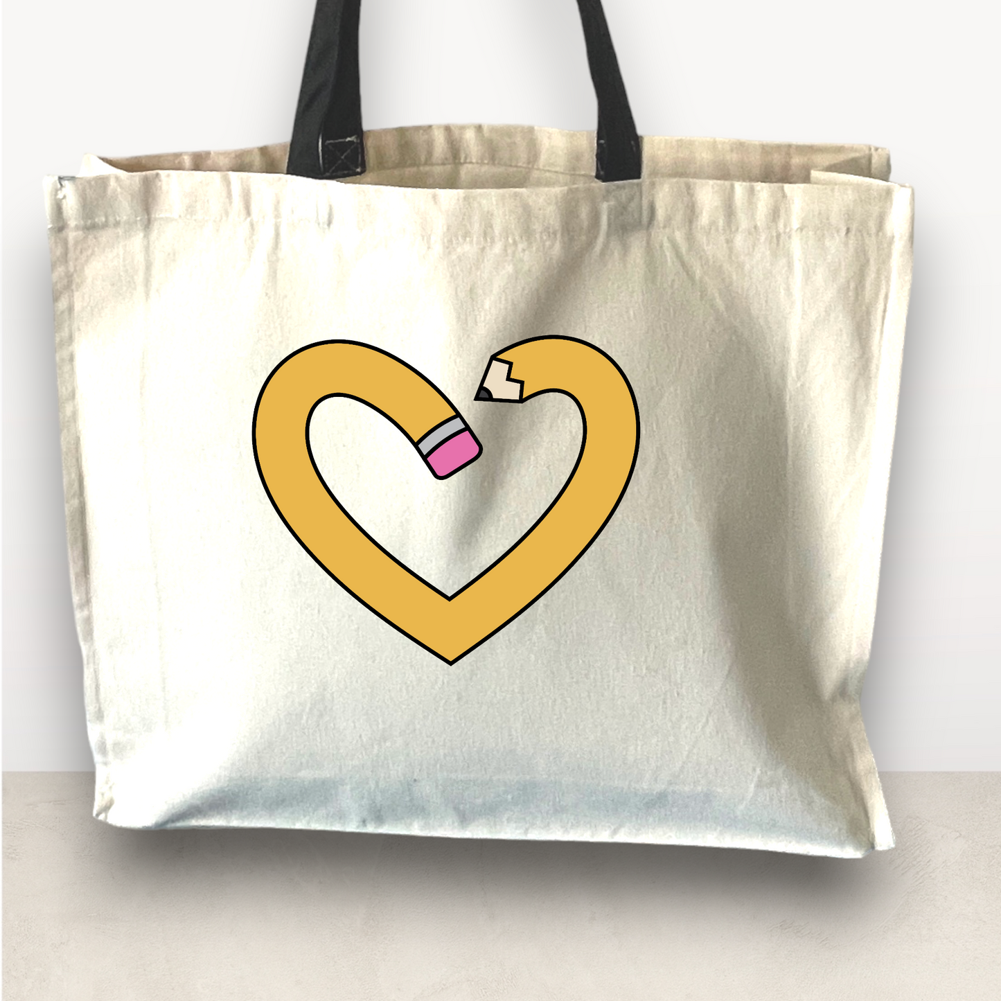 Heart Pencil, Tote Bag