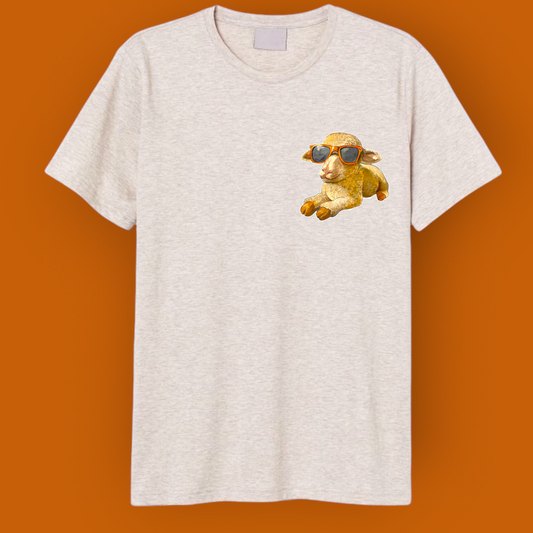 Lamb wearing sunglasses T-shirt