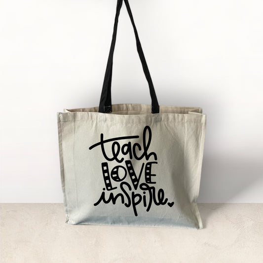 Teach Love Inspire, Tote Bag