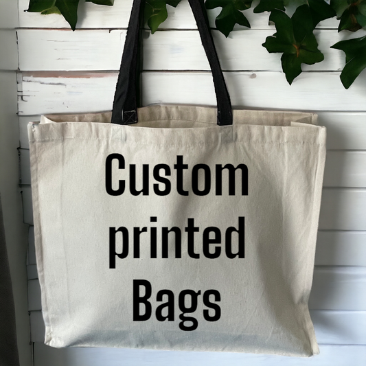 Custom printed Tote Bags 5 choices.