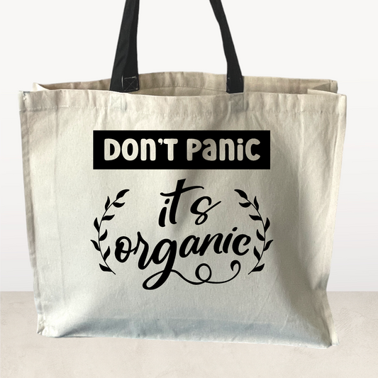 Don't panic is organic, Tote Bag